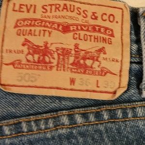 Levis Strauss regular fit men's blue jeans